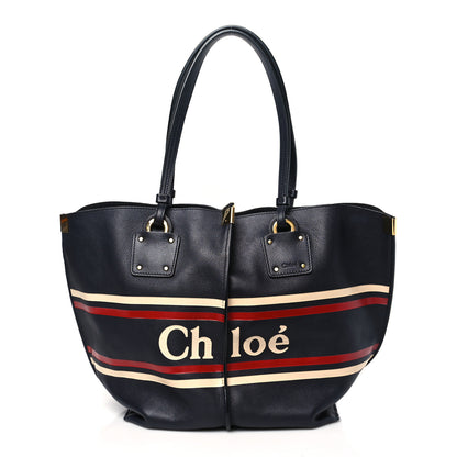 Chloe Smooth Calfskin Medium Vick Tote Full Blue 3 of 10