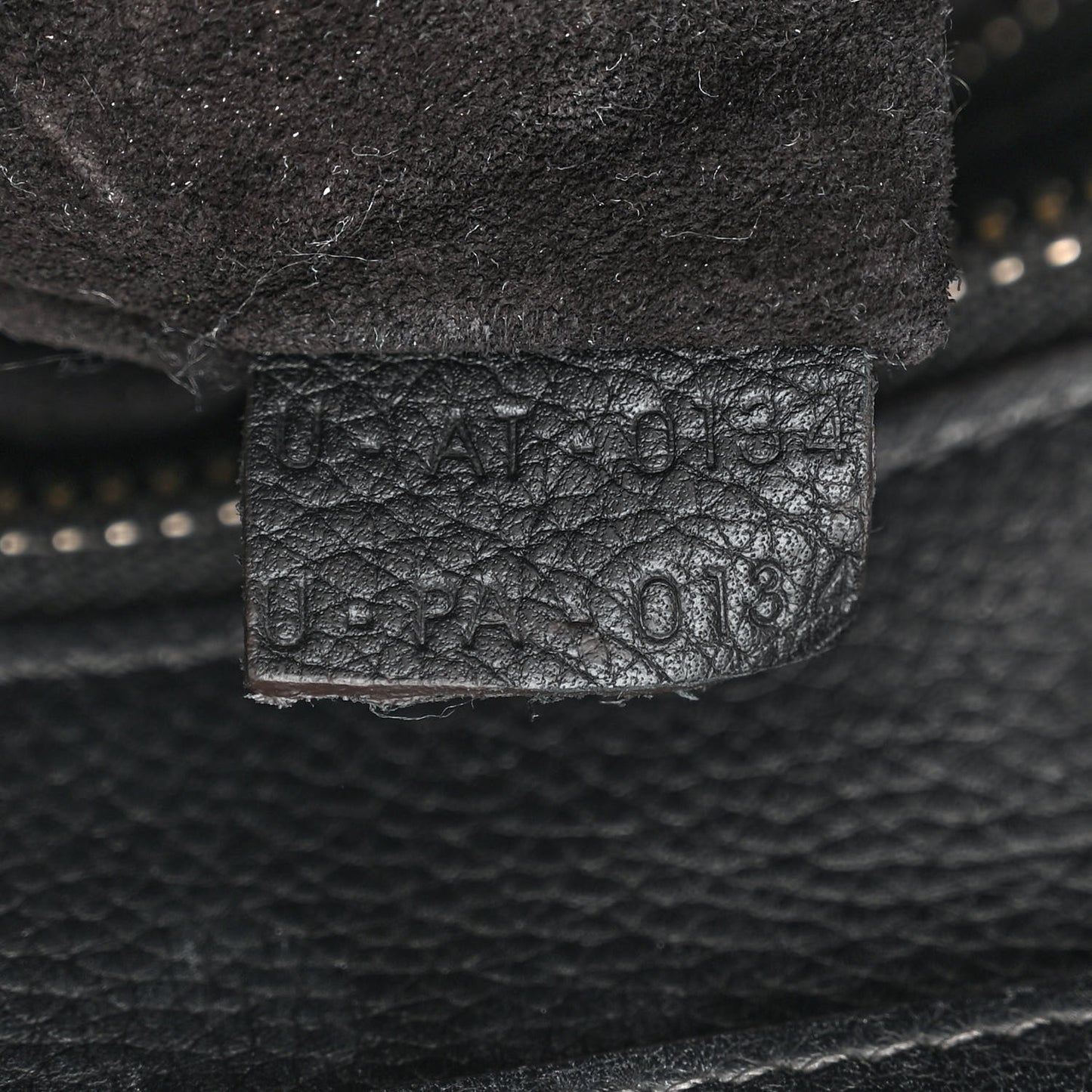 Drummed Calfskin Micro Luggage Black