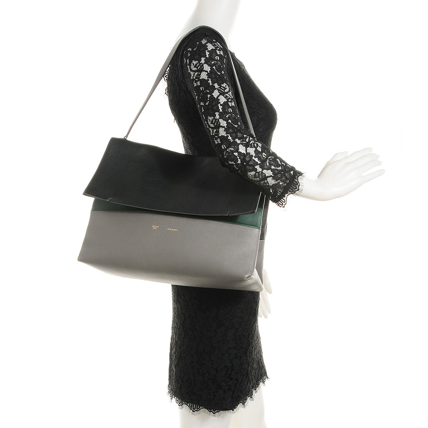 Celine Calfskin All Soft Shoulder Bag Black 2 of 7