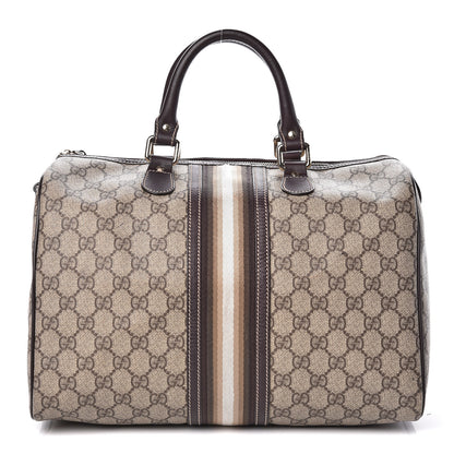 Gucci GG Plus Monogram Web Medium Joy Boston Dark Brown 1 of 14