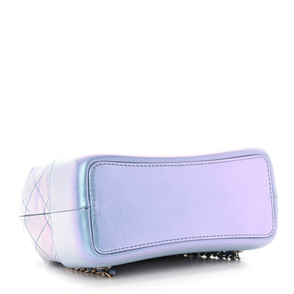 Chanel Iridescent Lambskin Calfskin Small Quilted Gabrielle Backpack Light Purple 4 of 16