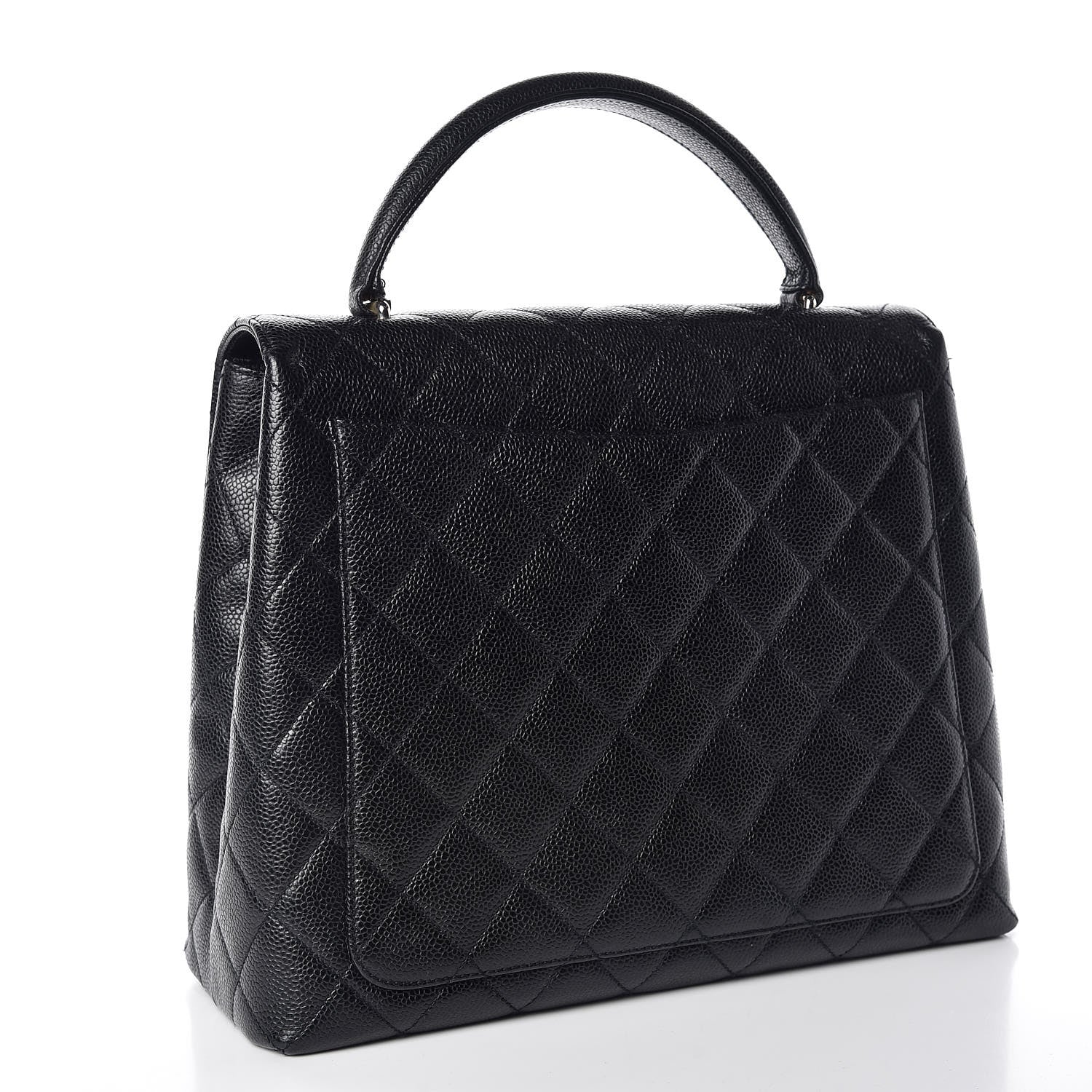 Chanel Caviar Quilted Jumbo Kelly Flap Black 3 of 12