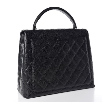 Chanel Caviar Quilted Jumbo Kelly Flap Black 3 of 12