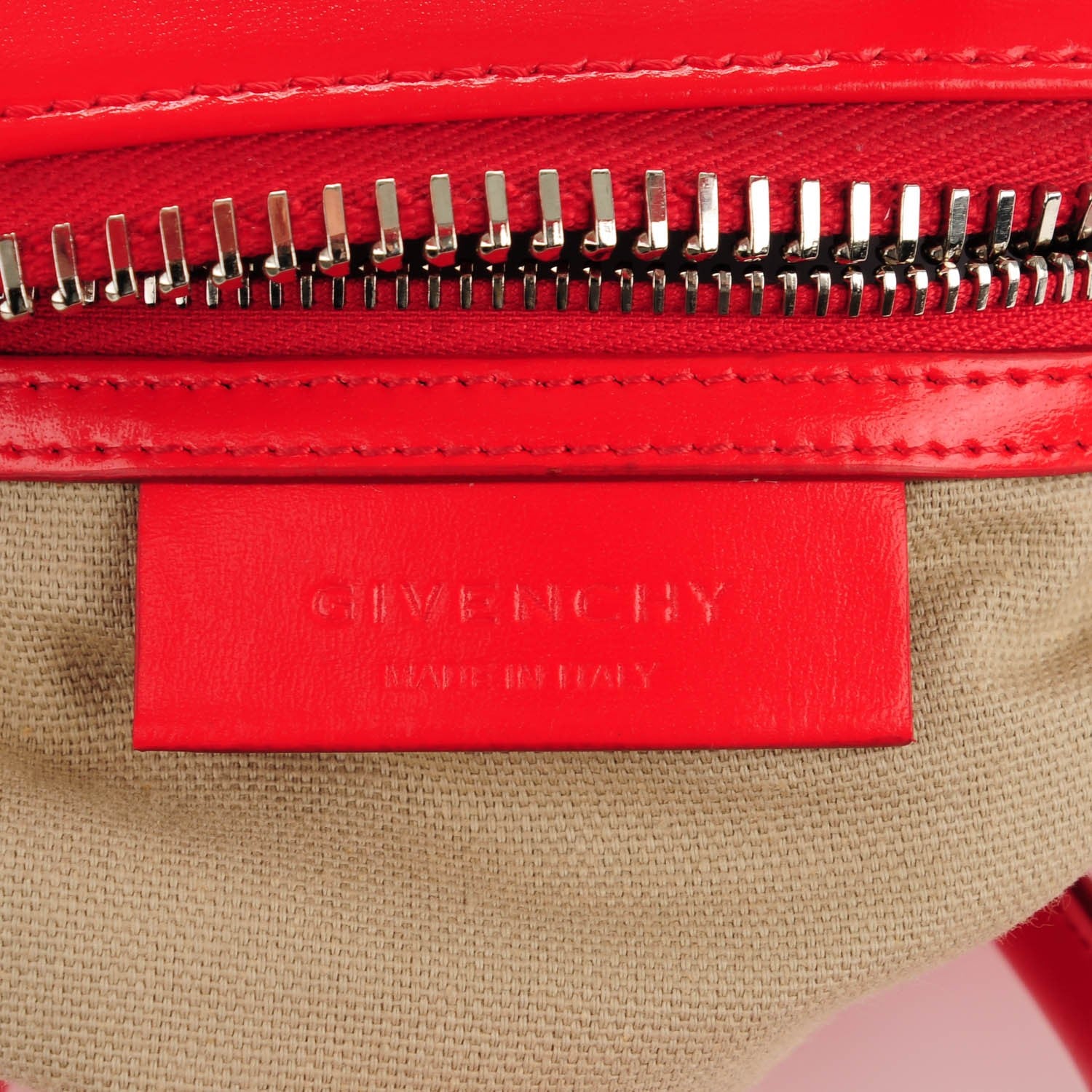 Givenchy Shiny Lord Calfskin Mini Antigona Red 6 of 7