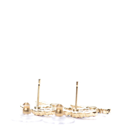 Chanel Crystal Over The Rainbow CC Earrings Gold Multicolor 3 of 4