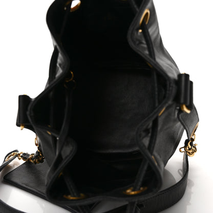 Chanel Lambskin CC Drawstring Shoulder Bag Black 6 of 11