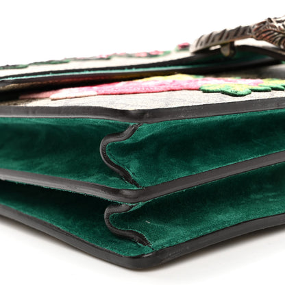 Gucci GG Supreme Monogram Embroidered Medium Dionysus Shoulder Bag Emerald 9 of 10