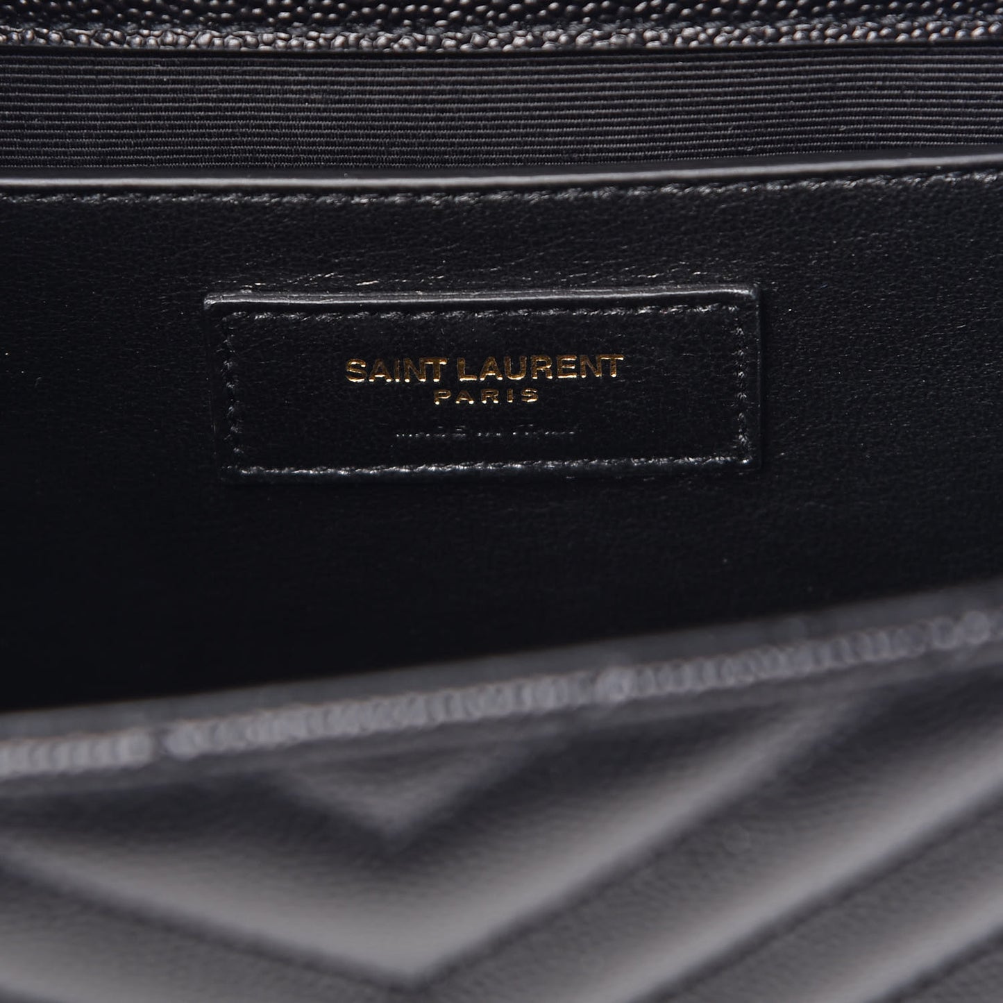 Grain De Poudre Matelasse Chevron Medium Monogram Satchel Black