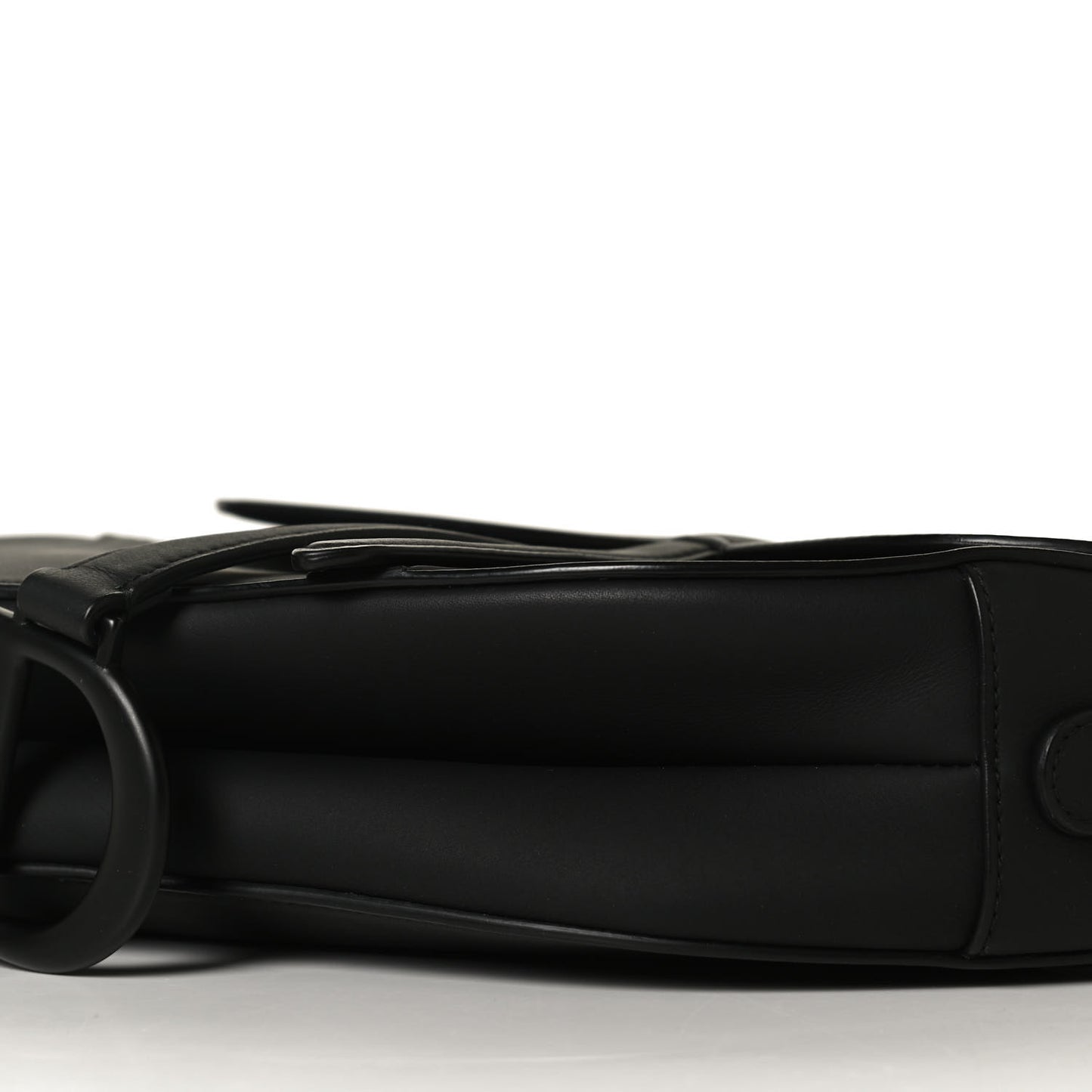 Ultra Matte Calfskin Saddle Bag Black