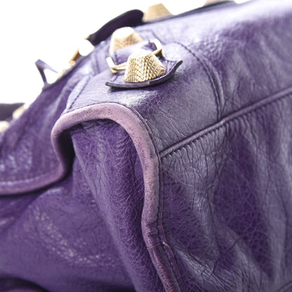 Balenciaga Agneau Giant 21 Gold Hardware City Dark Violet 11 of 16