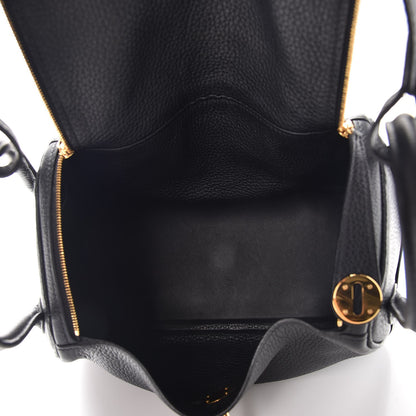 Hermes Taurillon Clemence Lindy 26 Black 5 of 8