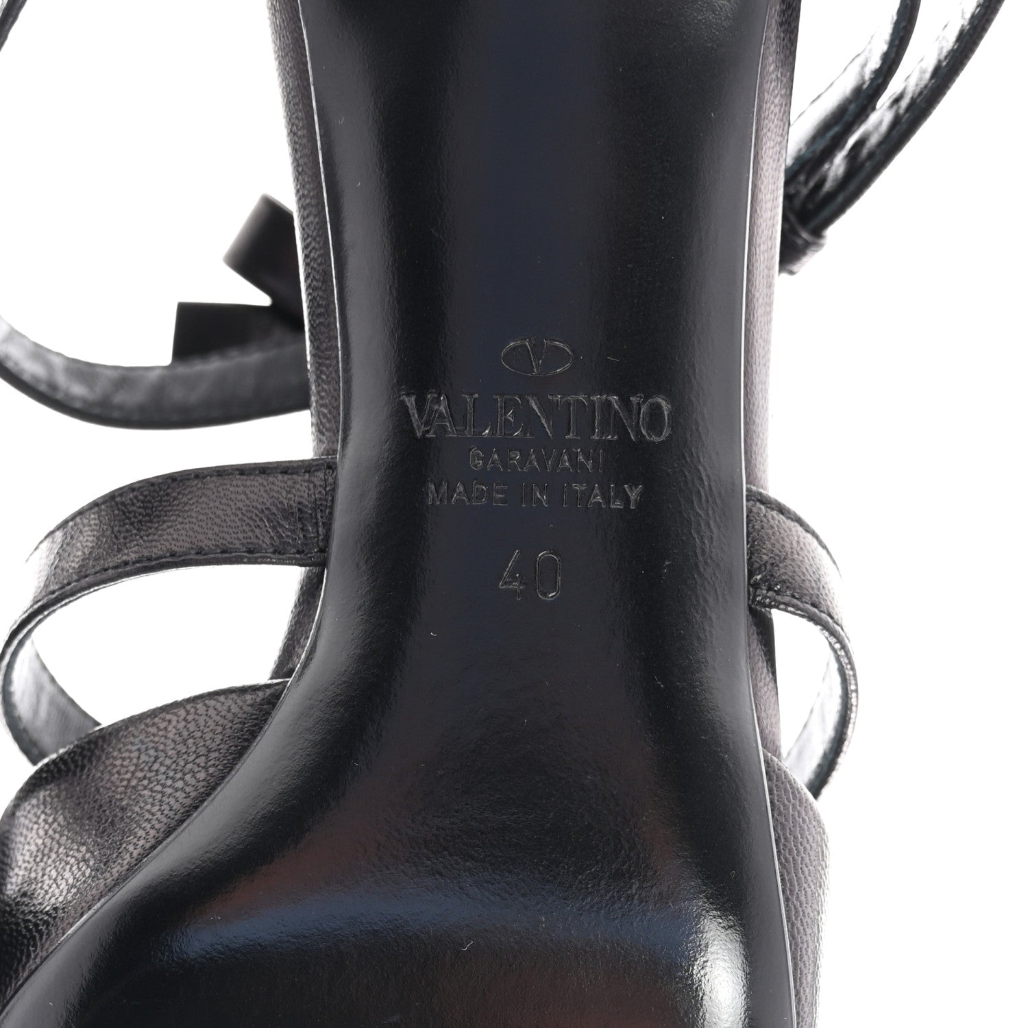 Valentino Garavani Nappa French Bow Gladiator 45mm Sandals 40 Black 7 of 9