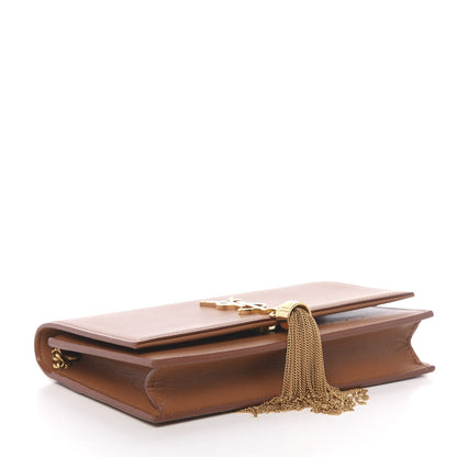Saint Laurent Smooth Calfskin Classic Monogram Kate Tassel Chain Wallet Brown 4 of 11