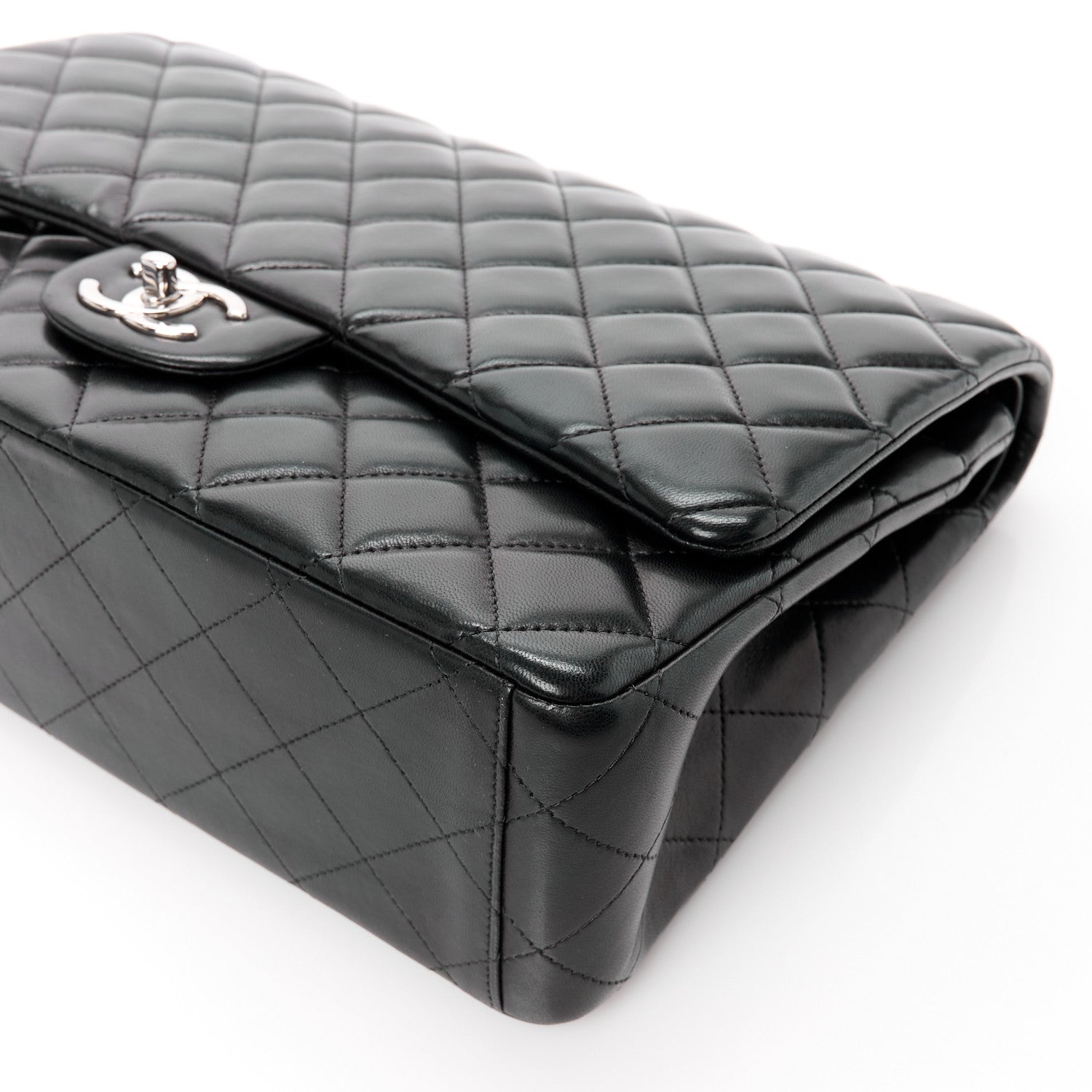 Chanel Lambskin Quilted Maxi Double Flap Black 12 of 15