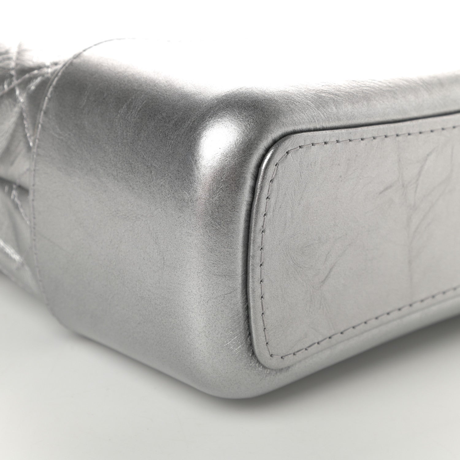 Chanel Metallic Aged Calfskin Quilted Medium Gabrielle Silver 9 of 11