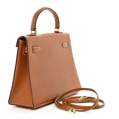 Hermes Courchevel Micro Kelly Sellier 15 Gold 3 of 12