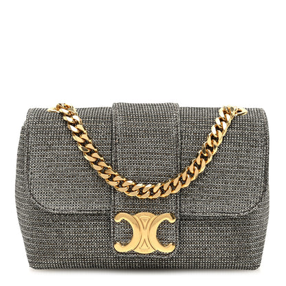 Celine Glitter Textile Teen Victoire Bag Gold 1 of 9
