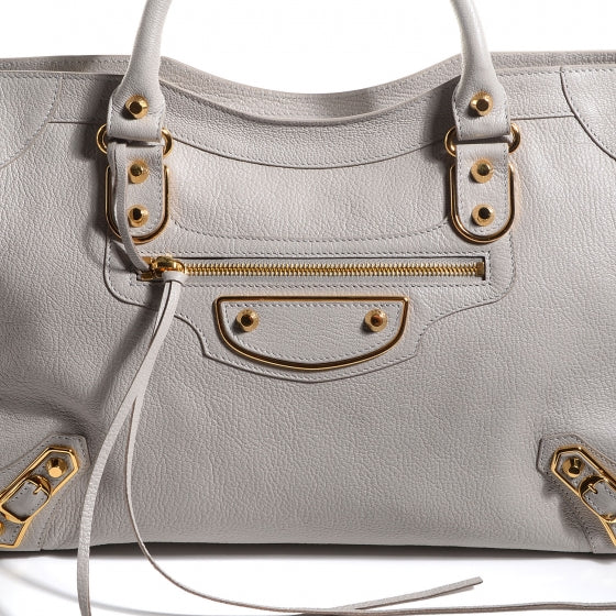 Balenciaga Chevre Gold Metallic Edge Hardware City Gris Clair Gris Perle 11 of 13