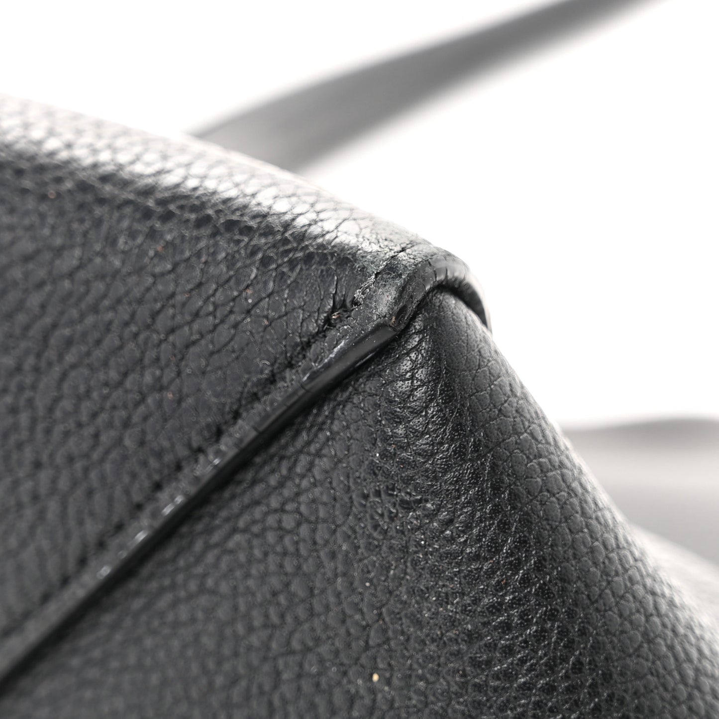 Soft Grained Calfskin Small Belt Cabas Phantom Black