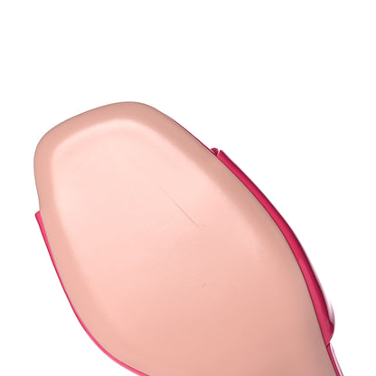 Chanel Patent Calfskin CC Mules 39 Dark Pink Light Pink 10 of 11