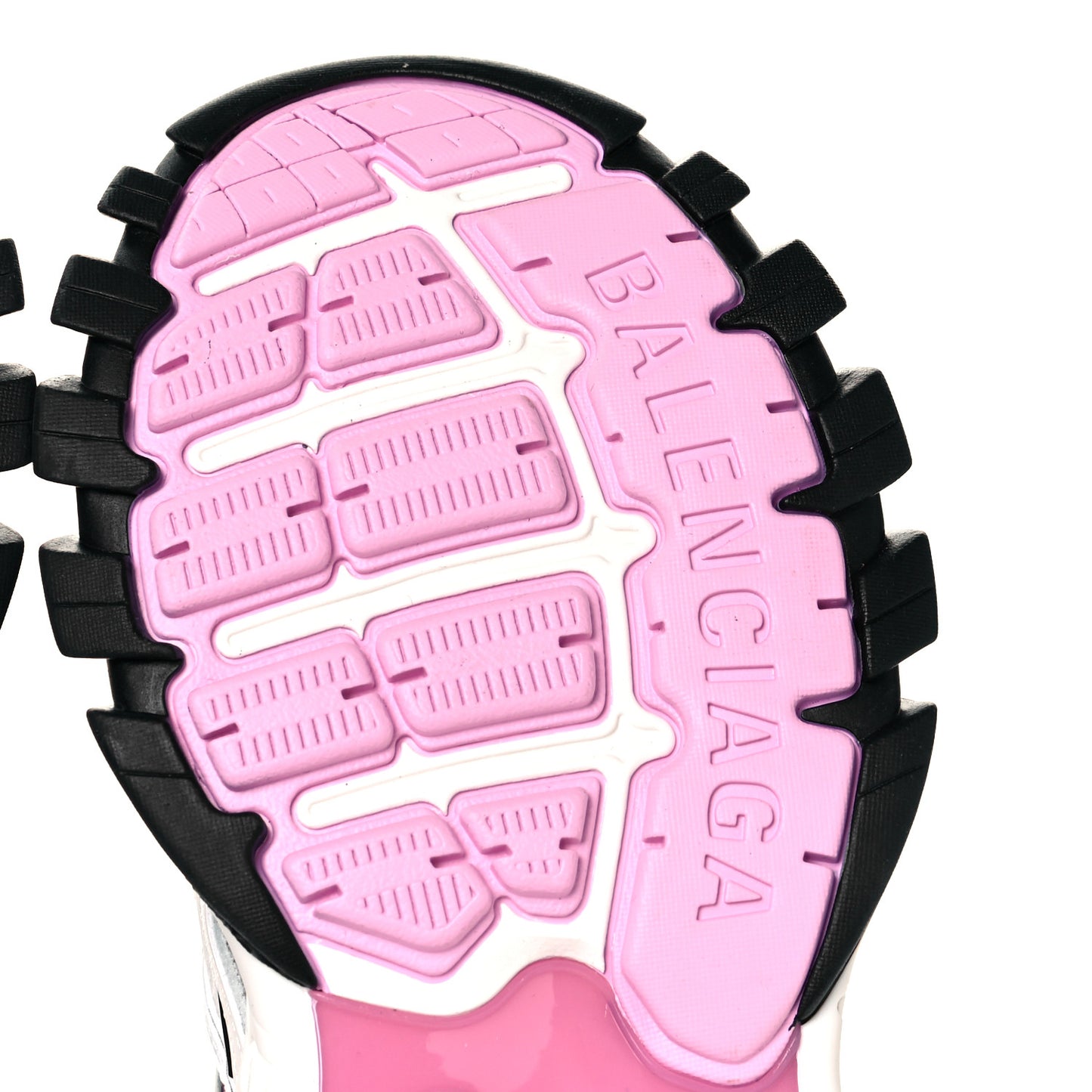 Rubber Mesh Tri-Color Womens Track.2 Open Sneakers 39 Pink Grey White