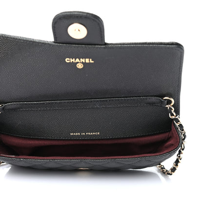 Chanel Caviar Quilted Glasses Case With Chain Black 5 of 8