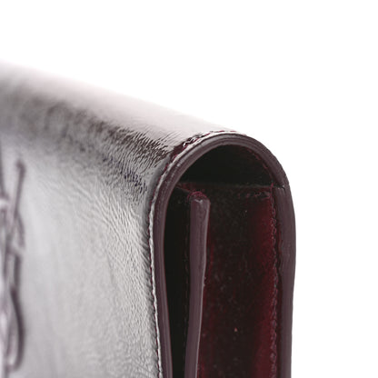 Saint Laurent Textured Patent Calfskin Large Belle De Jour Clutch Berry 10 of 11