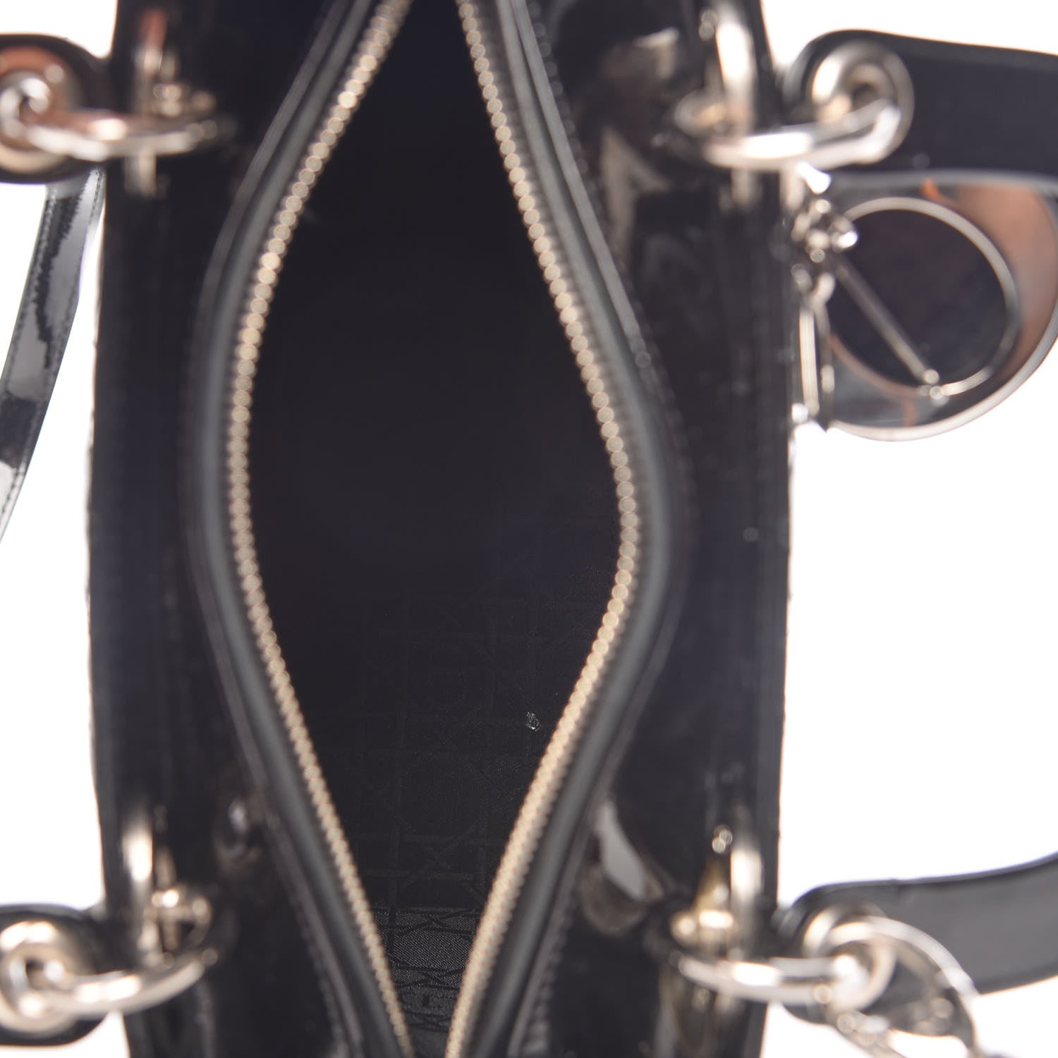 Christian Dior Patent Cannage Medium Lady Dior Black 9 of 12