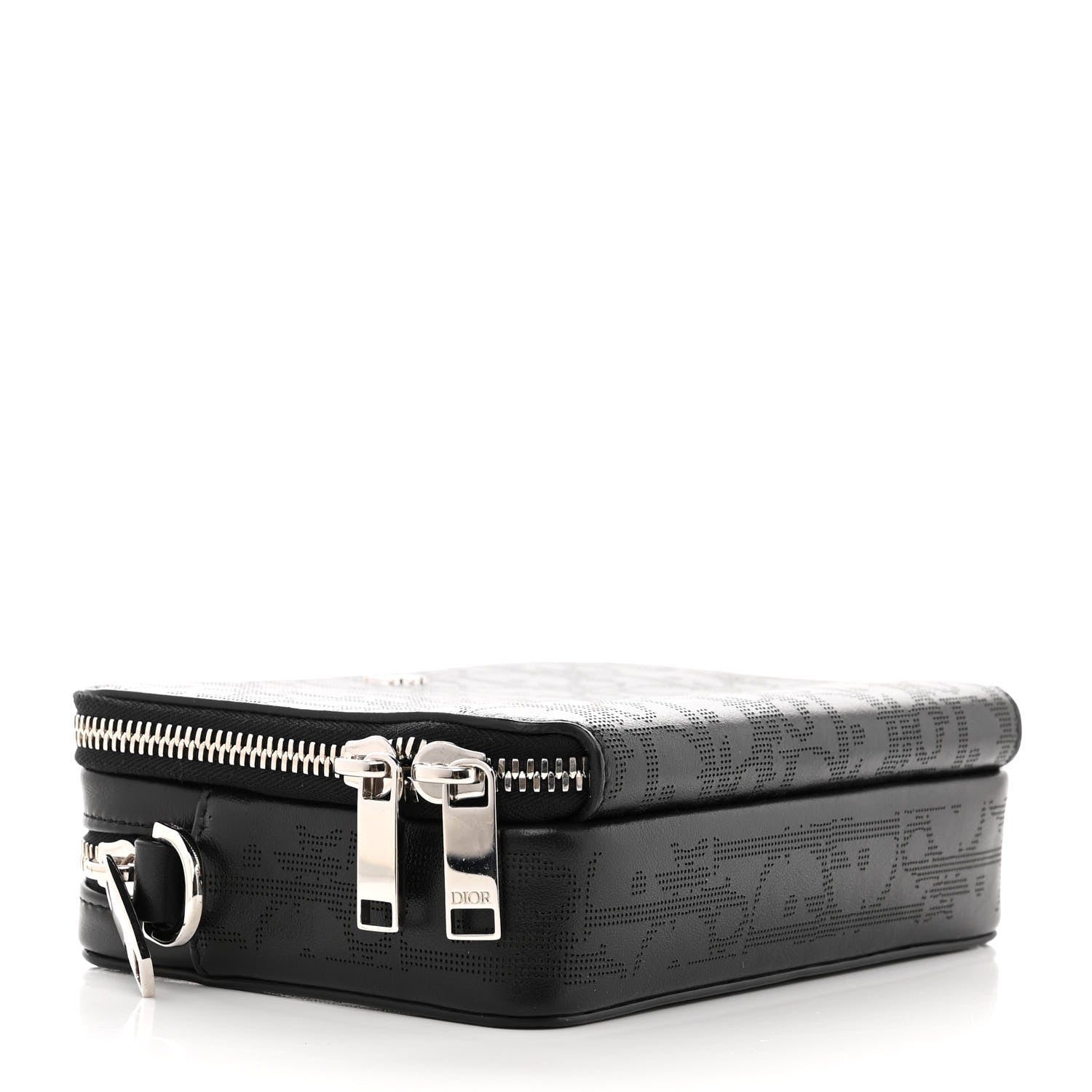 Christian Dior Calfskin Oblique Galaxy Perforated Messenger Black Multicolor 4 of 12