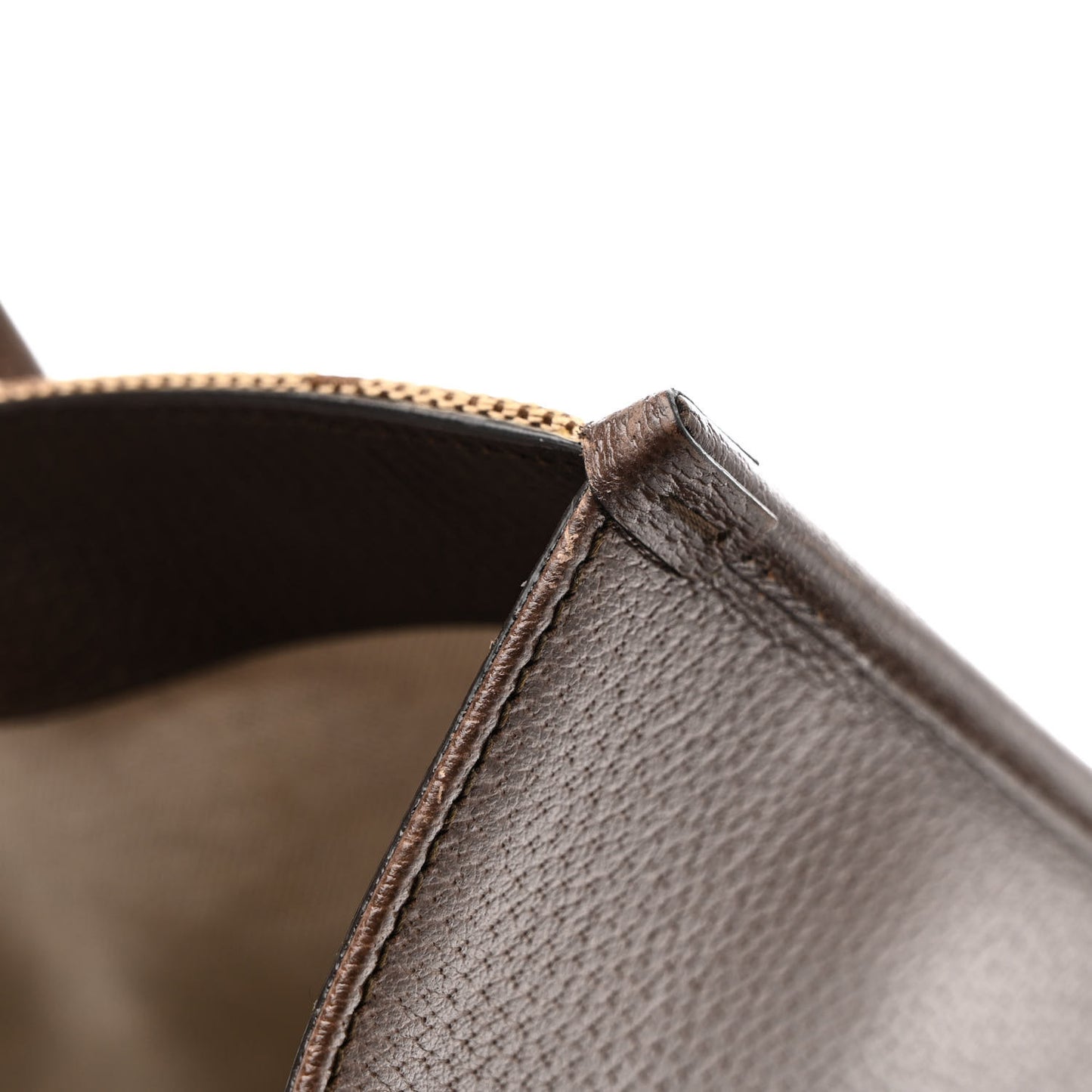 Monogram Jumbo GG Textured Dollar Calfskin Web Tote Bag Camel Ebony New Acero