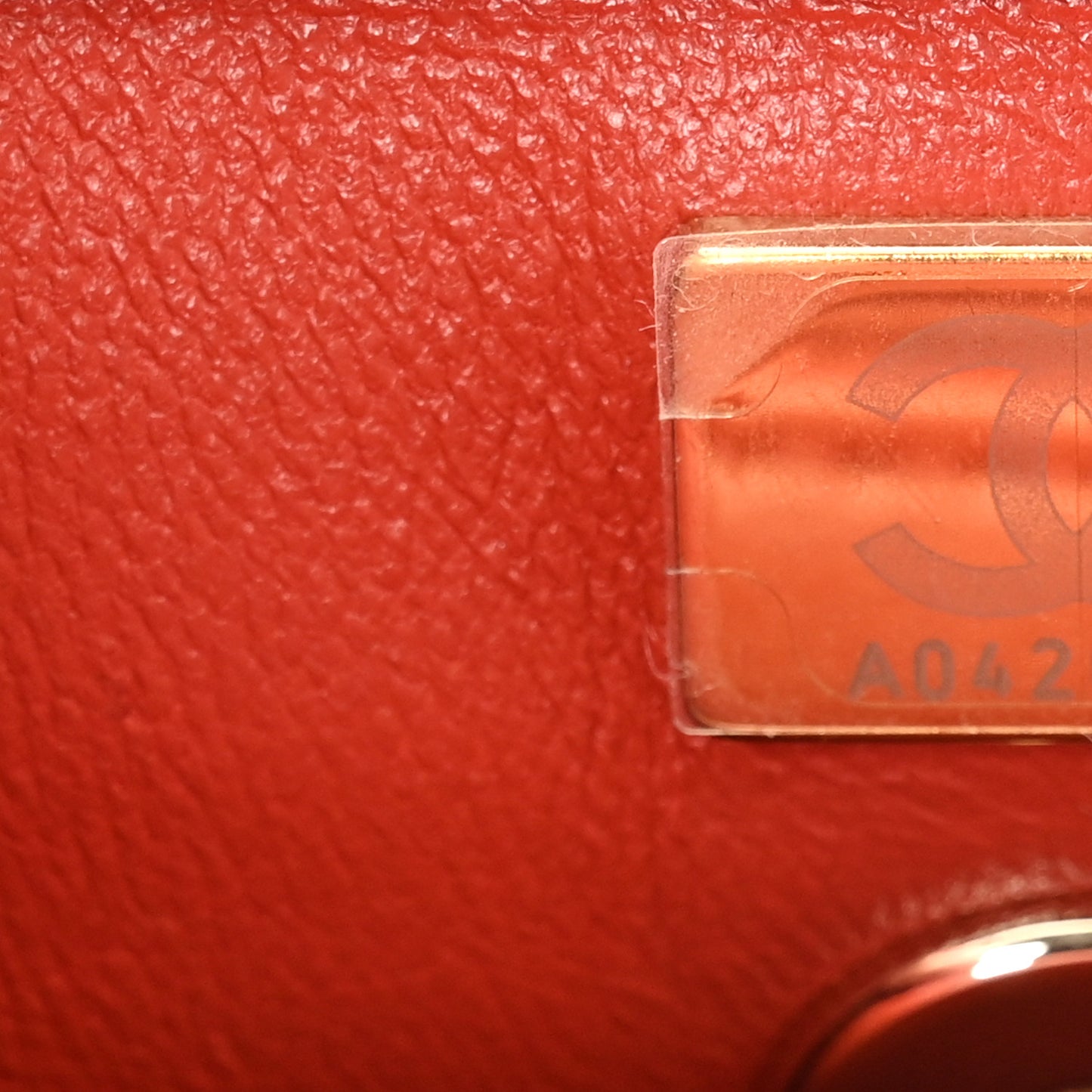 Caviar Quilted Mini Coco Handle Flap Dark Orange