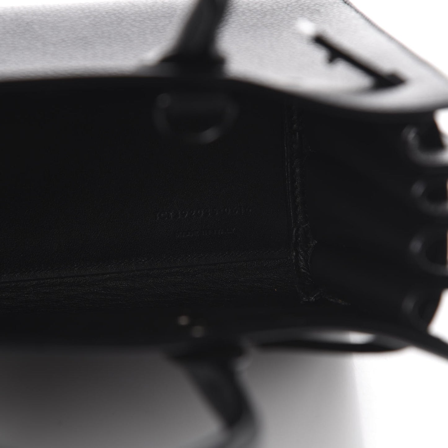 Grained Calfskin Nano Sac De Jour Black