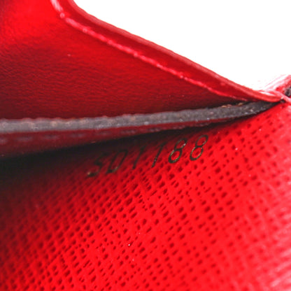 Louis Vuitton Damier Ebene Emilie Wallet Red 7 of 10
