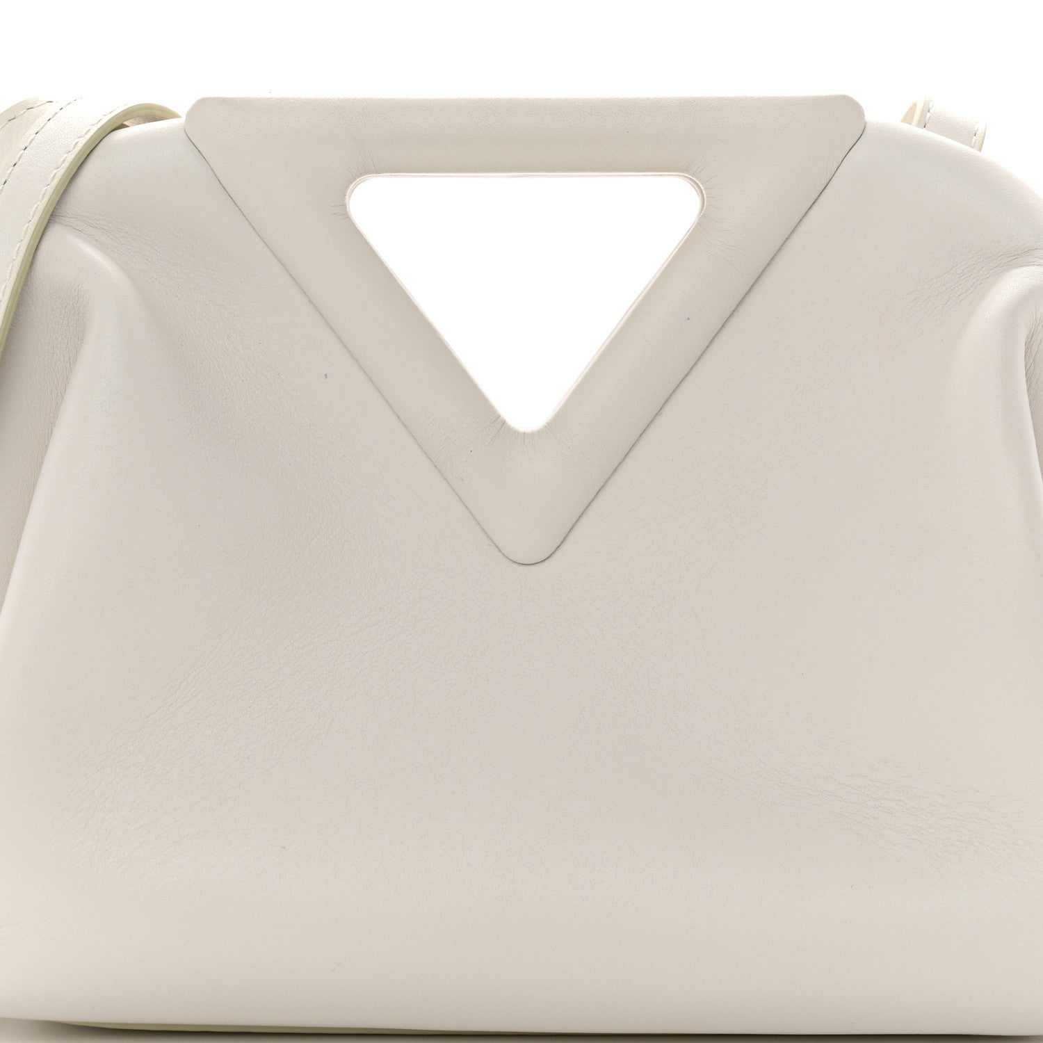 Bottega Veneta Calfskin Small The Point Triangle Bag Chalk 7 of 15