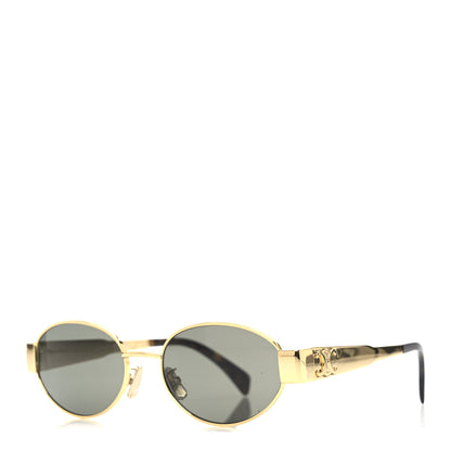 Celine Metal Triomphe 01 Sunglasses CL40235U Gold Green 1 of 7