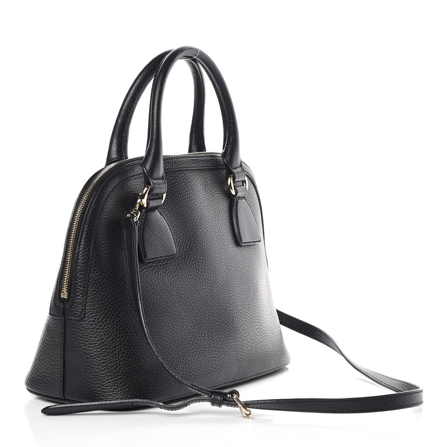Calfskin Medium Dome Bag Black