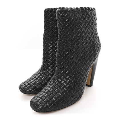 Bottega Veneta Nappa Padded Intreccio Canalazzo Ankle Boots 38 Black 4 of 10