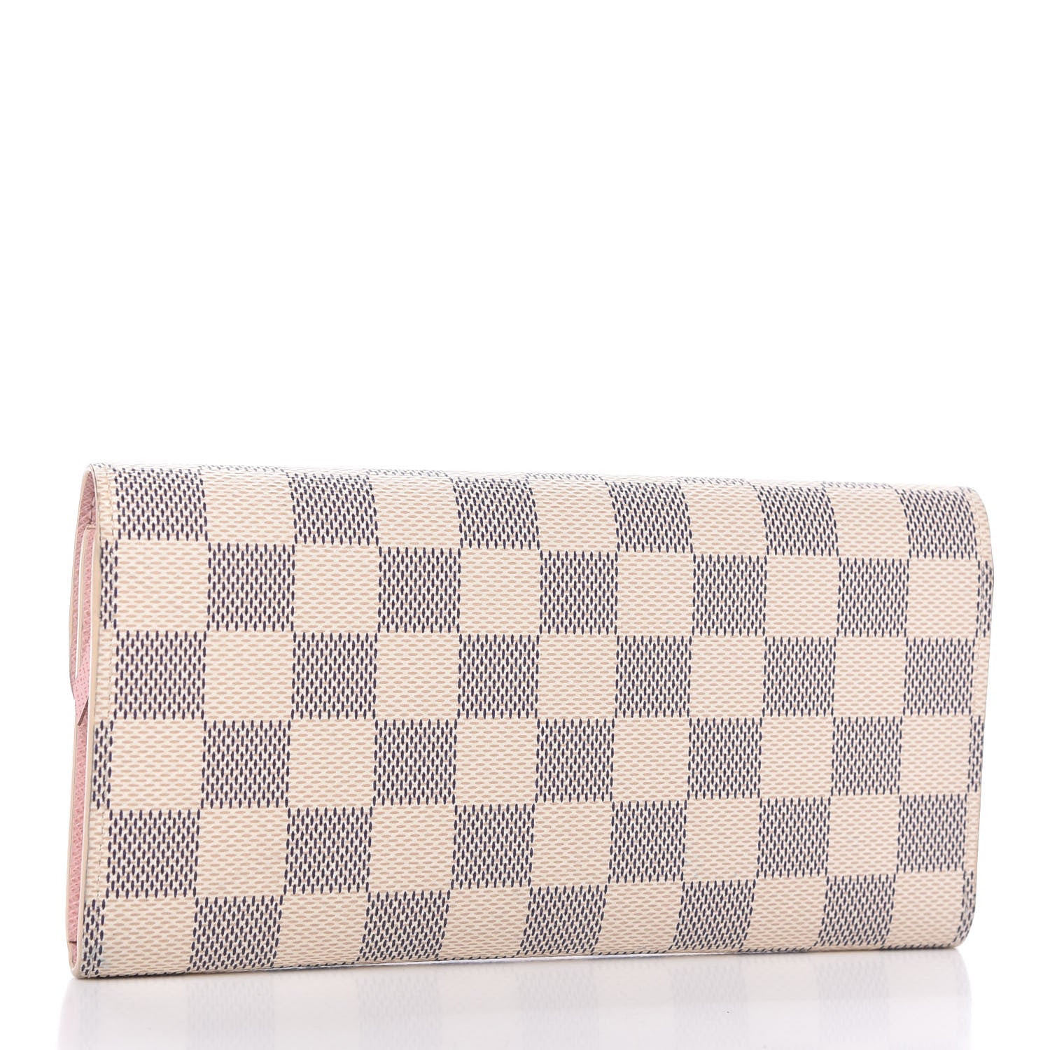 Louis Vuitton Damier Azur Emilie Wallet Rose Ballerine 3 of 10
