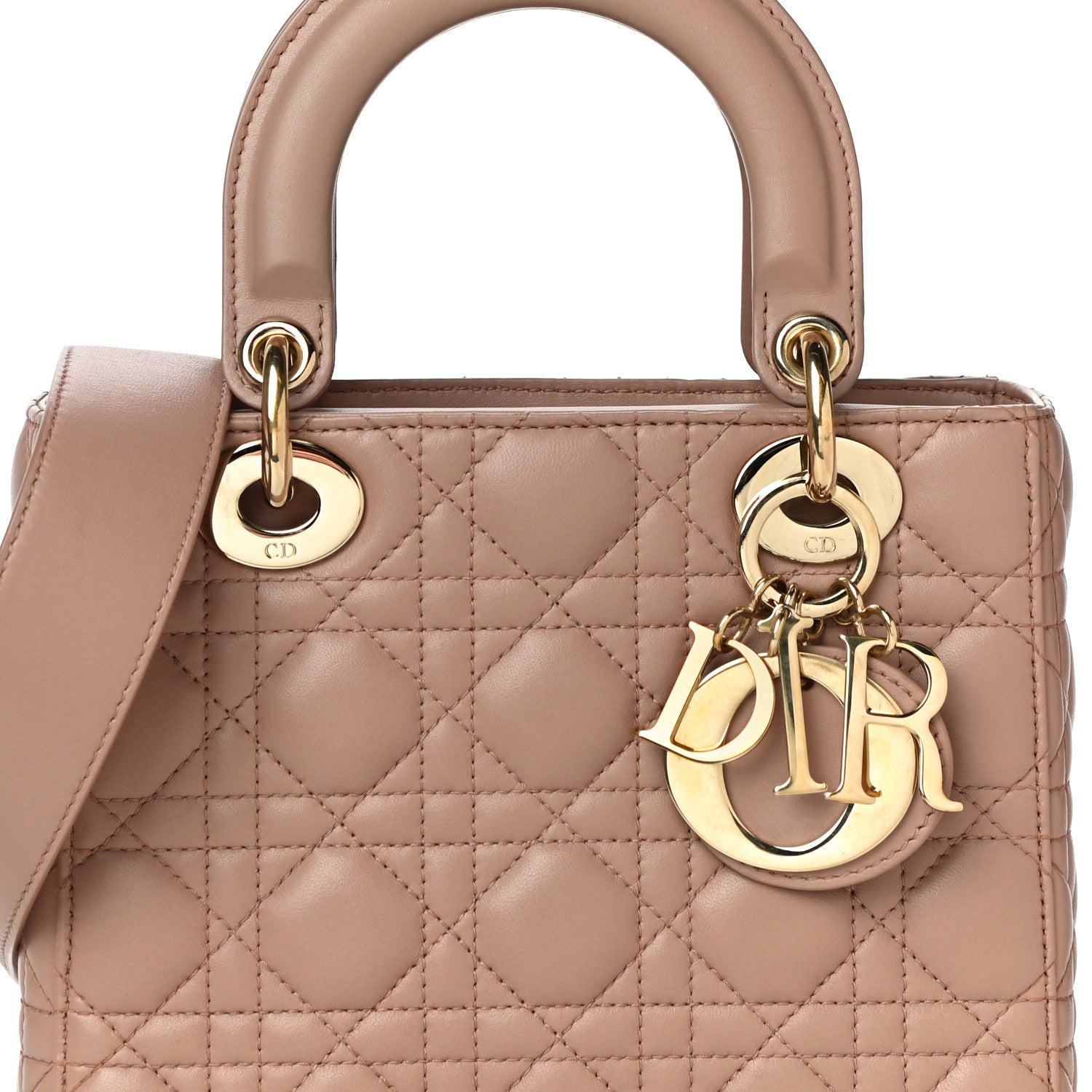Christian Dior Lambskin Cannage Small Lady Dior Fard 6 of 12