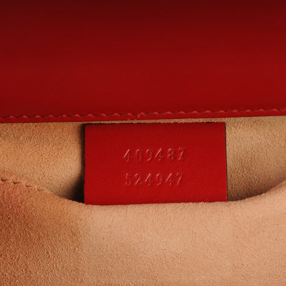 Gucci Guccissima Small Padlock Shoulder Bag Hibiscus Red 7 of 9