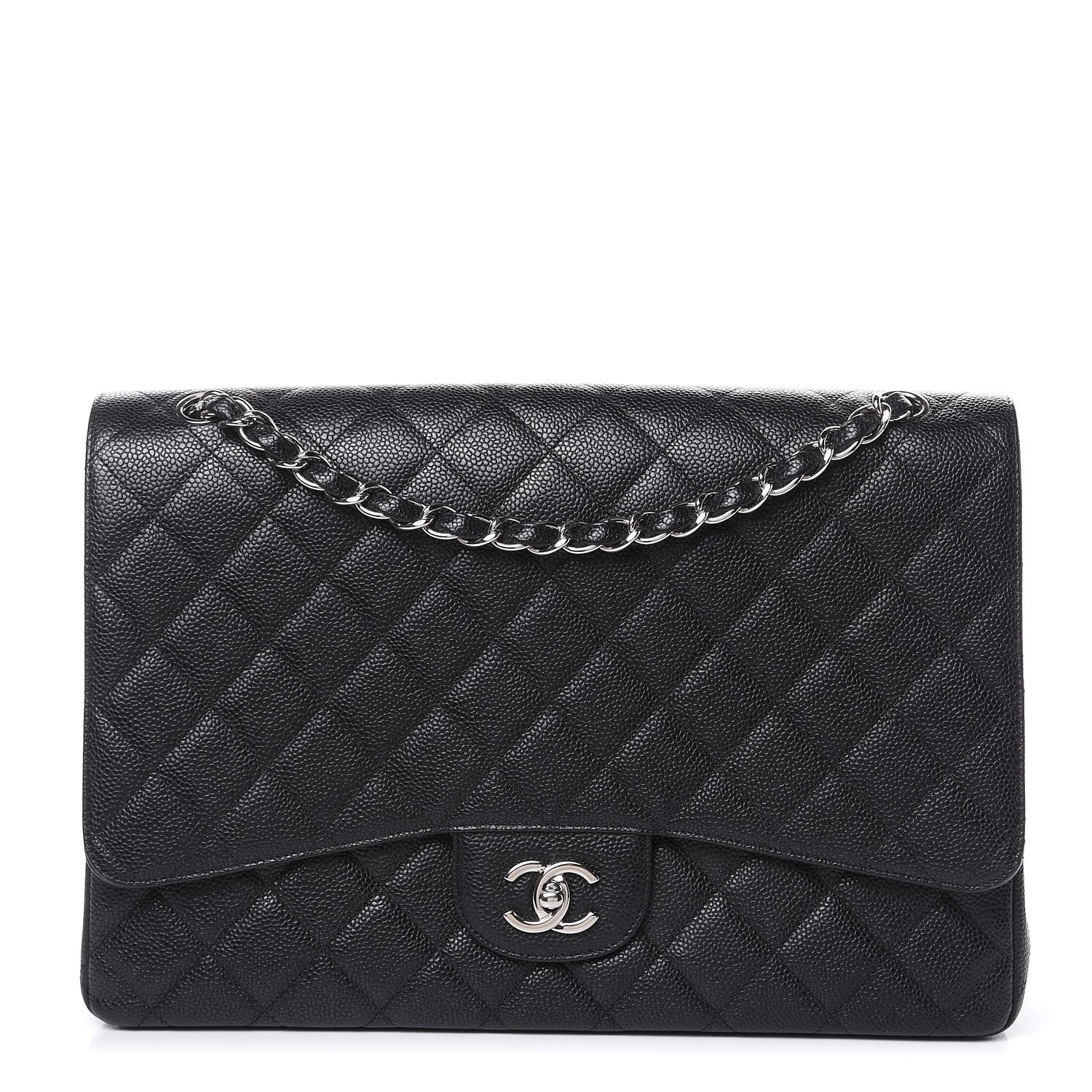 Chanel Caviar Quilted Maxi Single Flap Black 1 of 10