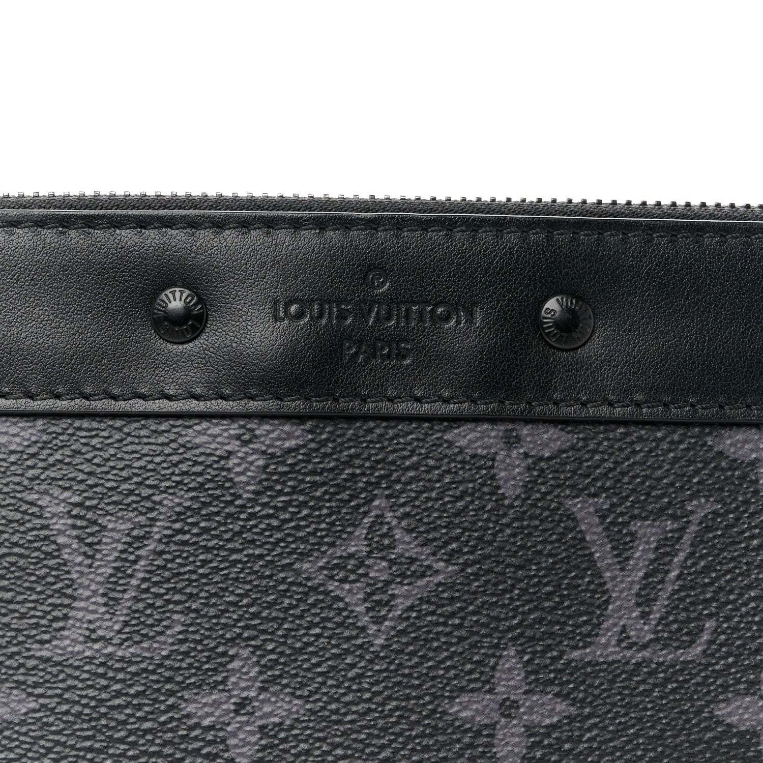 Louis Vuitton Monogram Eclipse Pochette To-Go Black 8 of 9