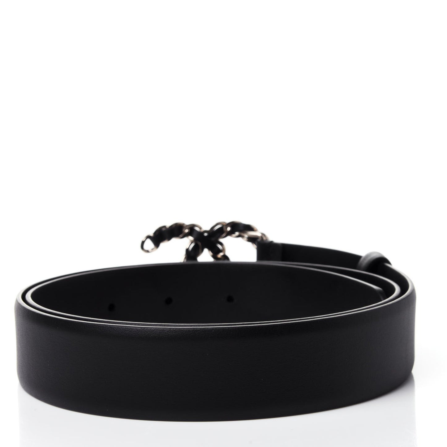Lambskin CC Chain Belt 85 34 Black