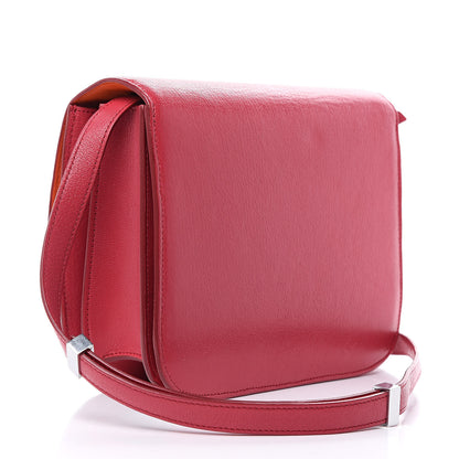 Celine Goatskin Medium Classic Box Flap Bag Dark Pink 3 of 11
