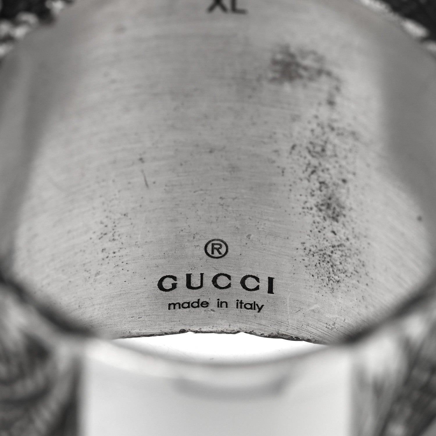 Gucci Sterling Silver Letter H Ring 64 10.75 4 of 4