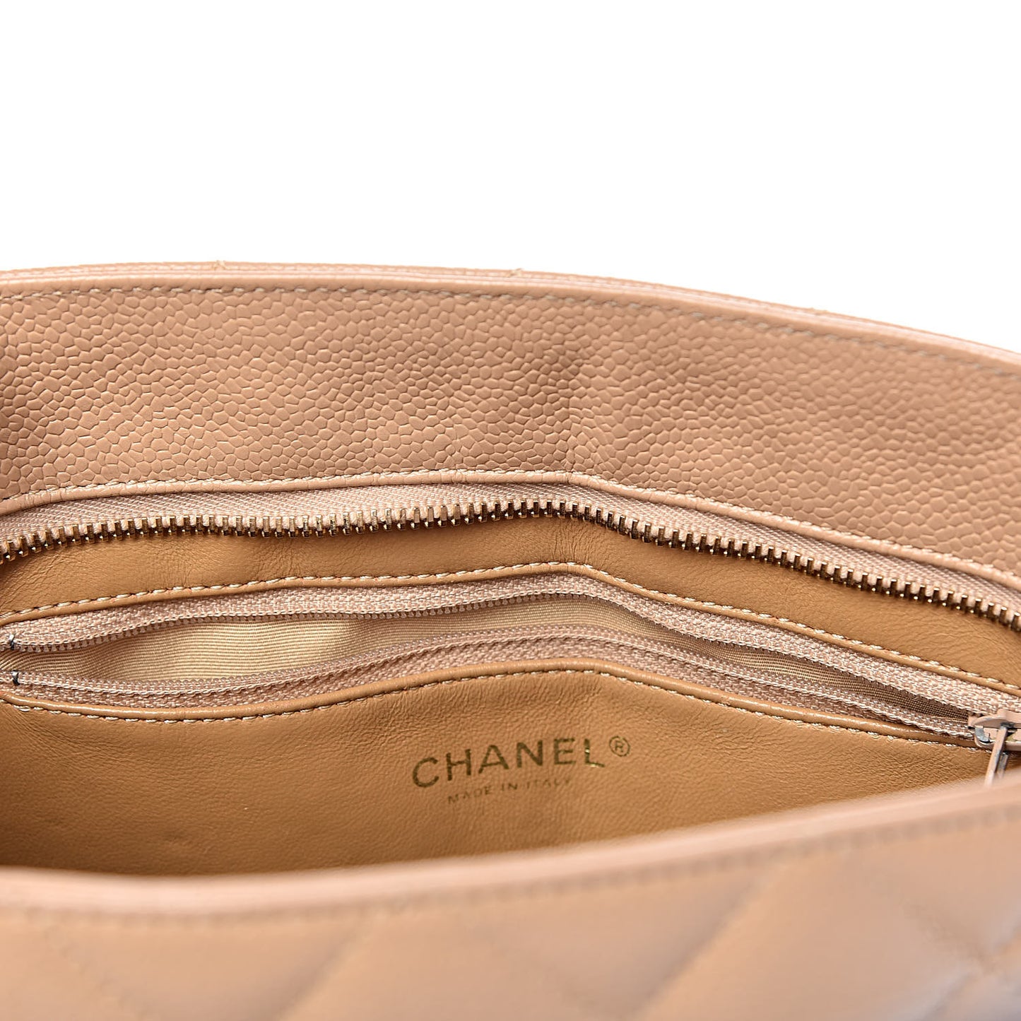Caviar Quilted Medallion Tote Beige