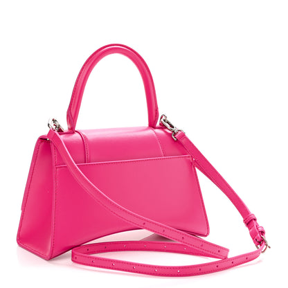 Balenciaga Shiny Box Calfskin Small Hourglass Top Handle Bag Acid Fuchsia 3 of 10