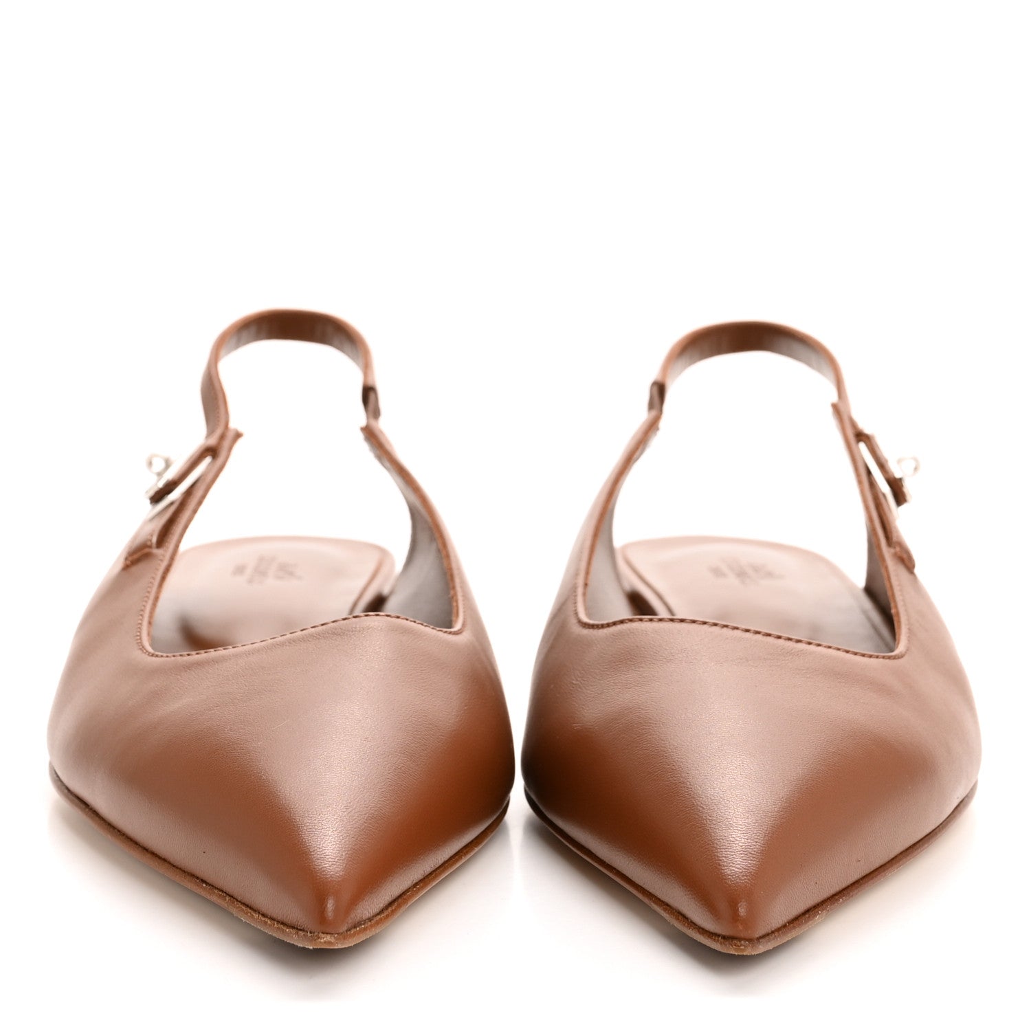 Hermes Nappa Lovely Slingback Mules 41 Gold 3 of 10