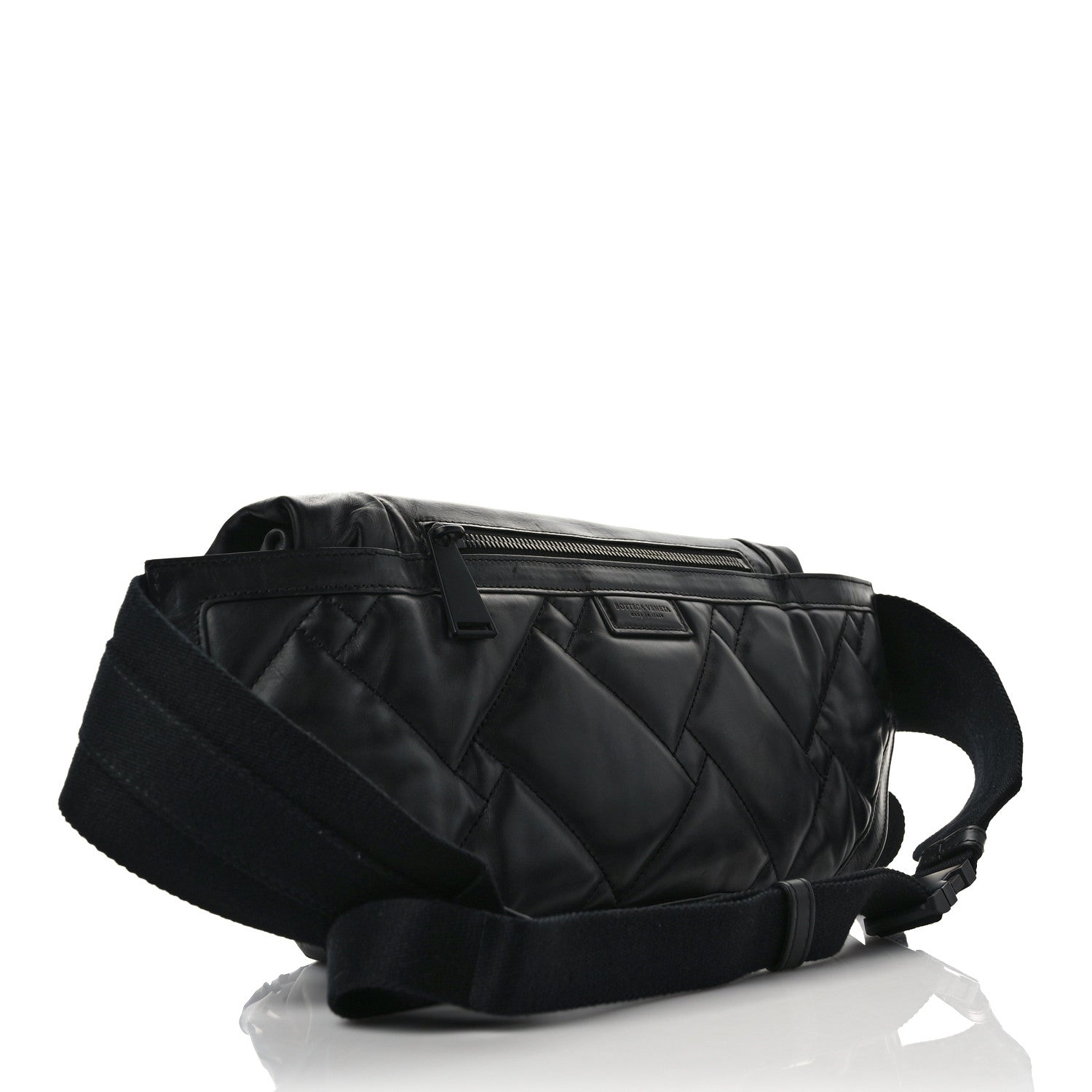 Bottega Veneta Perforated Calfskin Quilted Belt Bag Black 3 of 9