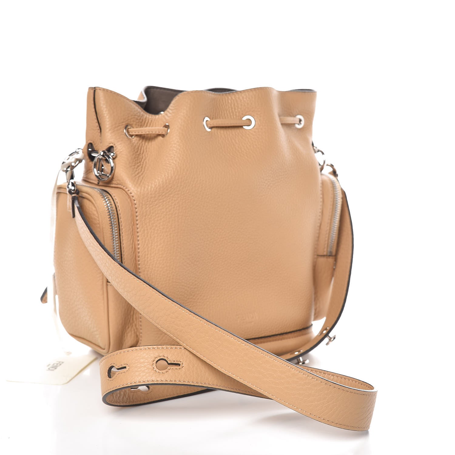 Fendi Cuoio Romano Selleria F is Fendi Grande Mon Tresor Pocket Bucket Bag Miele Scuro 3 of 7